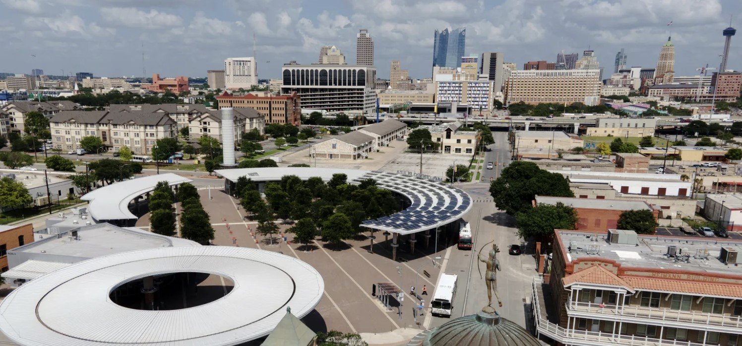 UpTogether news uploads san antonio report aerial view of San Antonio